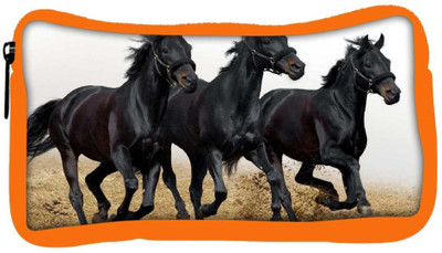 

Snoogg Eco Friendly Canvas Black Horses Running Designer Student Pen Pencil Case Coin Purse Pouch Cosmetic Makeup Bag (ORANGE) Pouch(Multicolor)