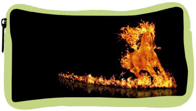 

Snoogg Eco Friendly Canvas Fire Horse Designer Student Pen Pencil Case Coin Purse Pouch Cosmetic Makeup Bag (GREEN) Pouch(Multicolor)