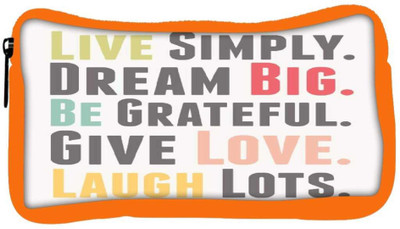 

Snoogg Eco Friendly Canvas Live Big 2529 Student Pen Pencil Case Coin Purse Pouch Cosmetic Makeup Bag (ORANGE) Pouch(Multicolor)