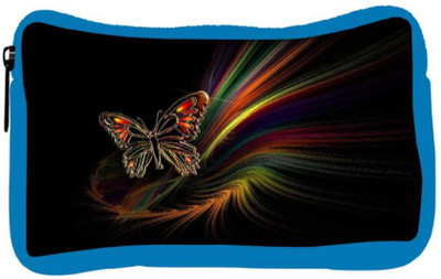 

Snoogg Eco Friendly Canvas Multicolor Butterfly Designer Student Pen Pencil Case Coin Purse Pouch Cosmetic Makeup Bag (BLUE) Pouch(Multicolor)