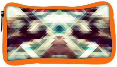

Snoogg Eco Friendly Canvas Triangle Mosaic Abstract Designer Student Pen Pencil Case Coin Purse Pouch Cosmetic Makeup Bag (ORANGE) Pouch(Multicolor)