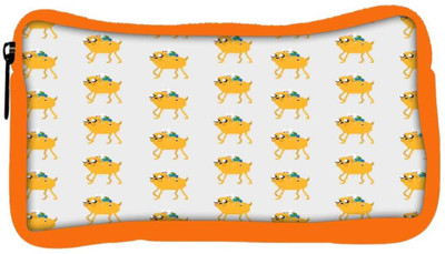 

Snoogg Eco Friendly Canvas Pixel Adventure Student Pen Pencil Case Coin Purse Pouch Cosmetic Makeup Bag (ORANGE) Pouch(Multicolor)