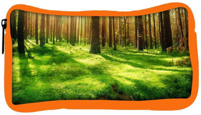 

Snoogg Eco Friendly Canvas Garden Forest Designer Student Pen Pencil Case Coin Purse Pouch Cosmetic Makeup Bag (ORANGE) Pouch(Multicolor)