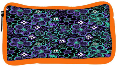 

Snoogg Eco Friendly Canvas Neon Floral Black Pattern Designer Student Pen Pencil Case Coin Purse Pouch Cosmetic Makeup Bag (ORANGE) Pouch(Multicolor)