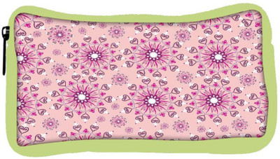 

Snoogg Eco Friendly Canvas Pink Pattern Designer Student Pen Pencil Case Coin Purse Pouch Cosmetic Makeup Bag (GREEN) Pouch(Multicolor)