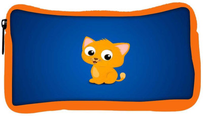 

Snoogg Eco Friendly Canvas Cute Kitty Designer Student Pen Pencil Case Coin Purse Pouch Cosmetic Makeup Bag (ORANGE) Pouch(Multicolor)