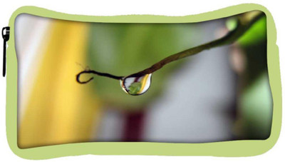 

Snoogg Eco Friendly Canvas Water Drop Designer Student Pen Pencil Case Coin Purse Pouch Cosmetic Makeup Bag (GREEN) Pouch(Multicolor)