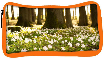 

Snoogg Eco Friendly Canvas Small White Flowers Designer Student Pen Pencil Case Coin Purse Pouch Cosmetic Makeup Bag (ORANGE) Pouch(Multicolor)