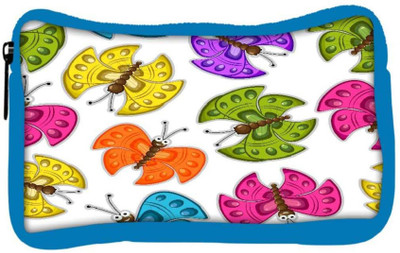 

Snoogg Eco Friendly Canvas Colorful Butterflies Designer Student Pen Pencil Case Coin Purse Pouch Cosmetic Makeup Bag (BLUE) Pouch(Multicolor)