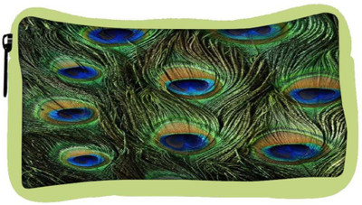 

Snoogg Eco Friendly Canvas Feather Pattern Student Pen Pencil Case Coin Purse Pouch Cosmetic Makeup Bag (GREEN) Pouch(Multicolor)