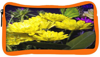 

Snoogg Eco Friendly Canvas Butterfly On Flowers Student Pen Pencil Case Coin Purse Pouch Cosmetic Makeup Bag (ORANGE) Pouch(Multicolor)