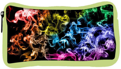 

Snoogg Eco Friendly Canvas Colorful Smoke Designer Student Pen Pencil Case Coin Purse Pouch Cosmetic Makeup Bag (GREEN) Pouch(Multicolor)