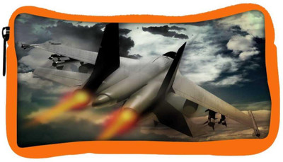 

Snoogg Eco Friendly Canvas Fighter Jet Student Pen Pencil Case Coin Purse Pouch Cosmetic Makeup Bag (ORANGE) Pouch(Multicolor)
