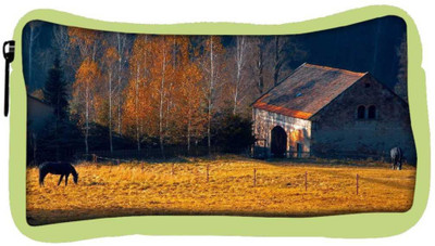 

Snoogg Eco Friendly Canvas Horse Shed Designer Student Pen Pencil Case Coin Purse Pouch Cosmetic Makeup Bag (GREEN) Pouch(Multicolor)