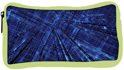 

Snoogg Eco Friendly Canvas Blue Grid Abstract Designer Student Pen Pencil Case Coin Purse Pouch Cosmetic Makeup Bag (GREEN) Pouch(Multicolor)