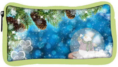 

Snoogg Eco Friendly Canvas Snowman Designer Student Pen Pencil Case Coin Purse Pouch Cosmetic Makeup Bag (GREEN) Pouch(Multicolor)