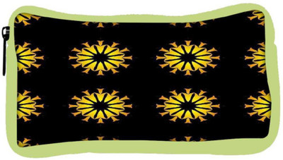 

Snoogg Eco Friendly Canvas Yellow Flower Black Pattern Designer Student Pen Pencil Case Coin Purse Pouch Cosmetic Makeup Bag (GREEN) Pouch(Multicolor)
