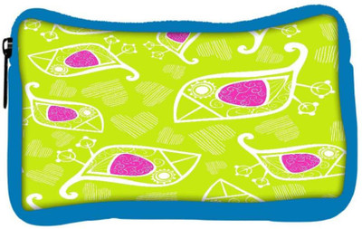 

Snoogg Eco Friendly Canvas White Bird Green Pattern Designer Student Pen Pencil Case Coin Purse Pouch Cosmetic Makeup Bag (BLUE) Pouch(Multicolor)