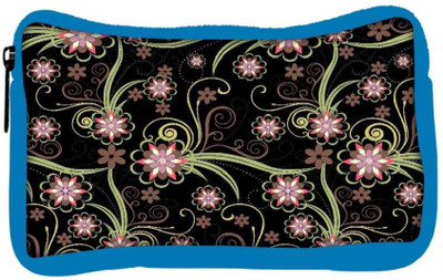

Snoogg Eco Friendly Canvas Abstract Flowers In Black Designer Student Pen Pencil Case Coin Purse Pouch Cosmetic Makeup Bag (BLUE) Pouch(Multicolor)
