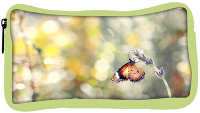 

Snoogg Eco Friendly Canvas Climbing Butterfly Designer Student Pen Pencil Case Coin Purse Pouch Cosmetic Makeup Bag (GREEN) Pouch(Multicolor)