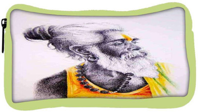 

Snoogg Eco Friendly Canvas Sadhu Yellow 2783 Student Pen Pencil Case Coin Purse Pouch Cosmetic Makeup Bag (GREEN) Pouch(Multicolor)