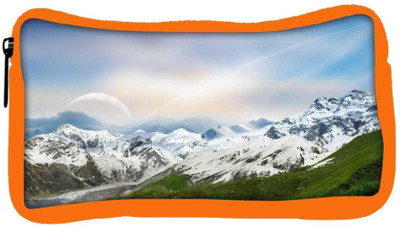 

Snoogg Eco Friendly Canvas Snow Mountain Designer Student Pen Pencil Case Coin Purse Pouch Cosmetic Makeup Bag (ORANGE) Pouch(Multicolor)
