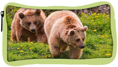 

Snoogg Eco Friendly Canvas Walking Bear Designer Student Pen Pencil Case Coin Purse Pouch Cosmetic Makeup Bag (GREEN) Pouch(Multicolor)