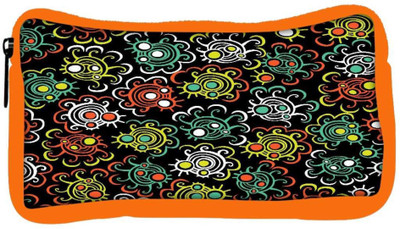 

Snoogg Eco Friendly Canvas Abstract Floral Background Student Pen Pencil Case Coin Purse Pouch Cosmetic Makeup Bag (ORANGE) Pouch(Multicolor)