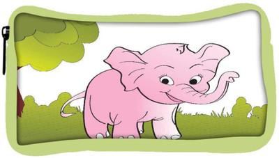 

Snoogg Eco Friendly Canvas Cute Big Elephant Background Student Pen Pencil Case Coin Purse Pouch Cosmetic Makeup Bag (GREEN) Pouch(Multicolor)