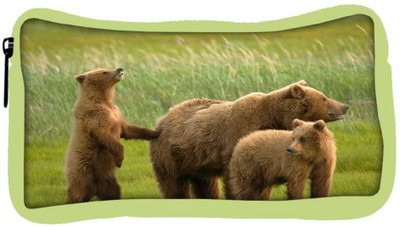

Snoogg Eco Friendly Canvas Family Of Bear Designer Student Pen Pencil Case Coin Purse Pouch Cosmetic Makeup Bag (GREEN) Pouch(Multicolor)