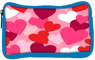 

Snoogg Eco Friendly Canvas Multiple Hearts Designer Student Pen Pencil Case Coin Purse Pouch Cosmetic Makeup Bag (BLUE) Pouch(Multicolor)
