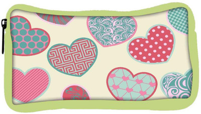 

Snoogg Eco Friendly Canvas Multicolor Heart Designer Student Pen Pencil Case Coin Purse Pouch Cosmetic Makeup Bag (GREEN) Pouch(Multicolor)