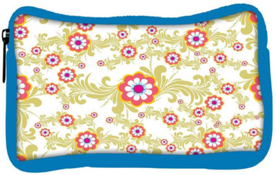 

Snoogg Eco Friendly Canvas White Cream Pattern Designer Student Pen Pencil Case Coin Purse Pouch Cosmetic Makeup Bag (BLUE) Pouch(Multicolor)