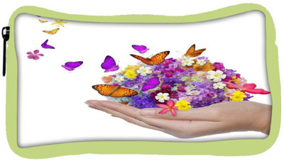 

Snoogg Eco Friendly Canvas Hand Holds Flower Spill Many Flowers And Butterfly Student Pen Pencil Case Coin Purse Pouch Cosmetic Makeup Bag (GREEN) Pouch(Multicolor)