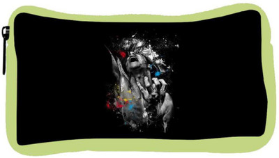 

Snoogg Eco Friendly Canvas Painful Man Designer Student Pen Pencil Case Coin Purse Pouch Cosmetic Makeup Bag (GREEN) Pouch(Multicolor)