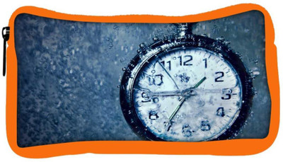 

Snoogg Eco Friendly Canvas Clock In The Rain Designer Student Pen Pencil Case Coin Purse Pouch Cosmetic Makeup Bag (ORANGE) Pouch(Multicolor)