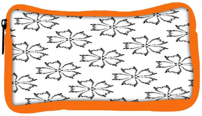 

Snoogg Eco Friendly Canvas Grey Floral White Designer Student Pen Pencil Case Coin Purse Pouch Cosmetic Makeup Bag (ORANGE) Pouch(Multicolor)