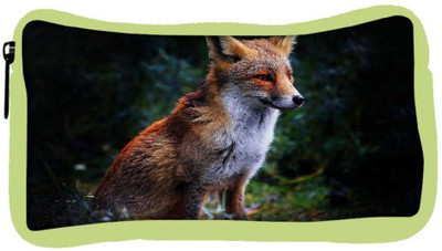 

Snoogg Eco Friendly Canvas Abstract Unique Fox Designer Student Pen Pencil Case Coin Purse Pouch Cosmetic Makeup Bag (GREEN) Pouch(Multicolor)