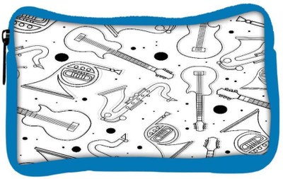 

Snoogg Eco Friendly Canvas Black Instruments Designer Student Pen Pencil Case Coin Purse Pouch Cosmetic Makeup Bag (BLUE) Pouch(Multicolor)