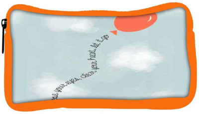 

Snoogg Eco Friendly Canvas Let It Go Student Pen Pencil Case Coin Purse Pouch Cosmetic Makeup Bag (ORANGE) Pouch(Multicolor)