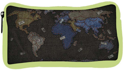 

Snoogg Eco Friendly Canvas Black And Golden Map Designer Student Pen Pencil Case Coin Purse Pouch Cosmetic Makeup Bag (GREEN) Pouch(Multicolor)