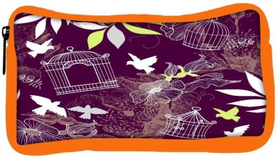 

Snoogg Eco Friendly Canvas Birds And Bird Cages Seamless Pattern Student Pen Pencil Case Coin Purse Pouch Cosmetic Makeup Bag (ORANGE) Pouch(Multicolor)