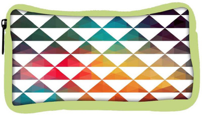 

Snoogg Eco Friendly Canvas White Triangles Designer Student Pen Pencil Case Coin Purse Pouch Cosmetic Makeup Bag (GREEN) Pouch(Multicolor)
