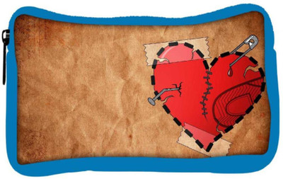 

Snoogg Eco Friendly Canvas Broken Heart Designer Student Pen Pencil Case Coin Purse Pouch Cosmetic Makeup Bag (BLUE) Pouch(Multicolor)