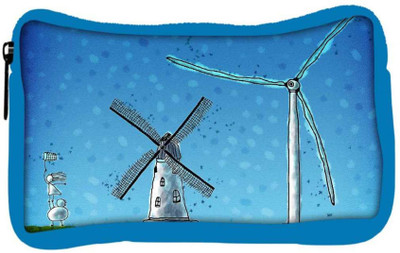

Snoogg Eco Friendly Canvas Windmill Designer Student Pen Pencil Case Coin Purse Pouch Cosmetic Makeup Bag (BLUE) Pouch(Multicolor)