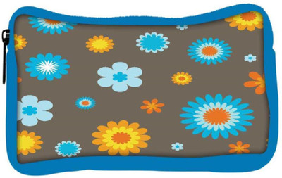 

Snoogg Eco Friendly Canvas Cream Pattern Floral Designer Student Pen Pencil Case Coin Purse Pouch Cosmetic Makeup Bag (BLUE) Pouch(Multicolor)
