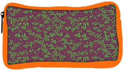 

Snoogg Eco Friendly Canvas Green Leaves Brown Pattern Designer Student Pen Pencil Case Coin Purse Pouch Cosmetic Makeup Bag (ORANGE) Pouch(Multicolor)
