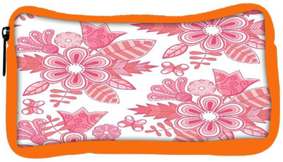 

Snoogg Eco Friendly Canvas Abstract Floral Background Student Pen Pencil Case Coin Purse Pouch Cosmetic Makeup Bag (ORANGE) Pouch(Multicolor)