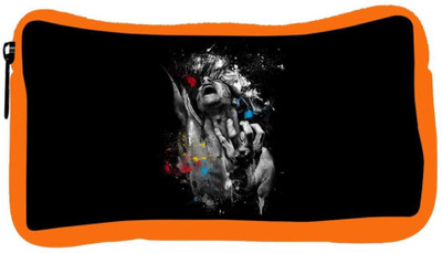 

Snoogg Eco Friendly Canvas Painful Man Designer Student Pen Pencil Case Coin Purse Pouch Cosmetic Makeup Bag (ORANGE) Pouch(Multicolor)