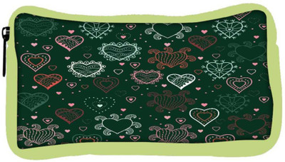 

Snoogg Eco Friendly Canvas Abstract Hearts Green Pattern Designer Student Pen Pencil Case Coin Purse Pouch Cosmetic Makeup Bag (GREEN) Pouch(Multicolor)